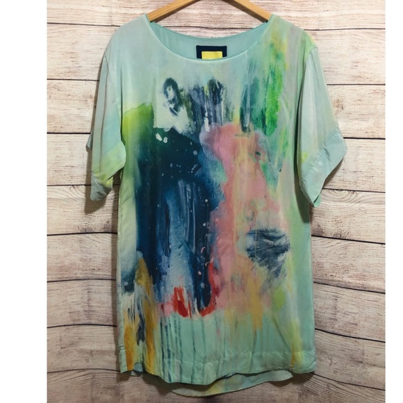 Anthropologie | Maeve Silk Painted Tunic Dress - Picture 2 of 6